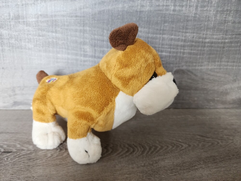 Ganz Webkinz Bulldog 9" Stuffed Animal Plush Puppy Dog HM126 Brown Tan